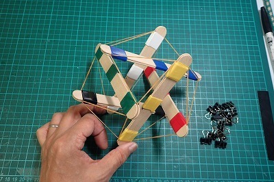 テンセグリティ30本 工作】Tensegrity／テンセグリティ (12本Ver.) を作ってみた